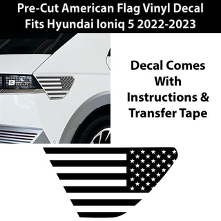 Plug-in Cap American Flag Vinyl Decal Stickers Fits Hyundai Ioniq 5 2022 2023