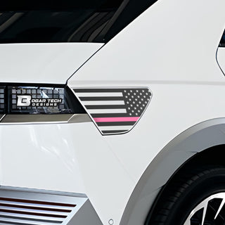 Buy thin-pink-line Plug-in Cap American Flag Vinyl Decal Stickers Fits Hyundai Ioniq 5 2022 2023