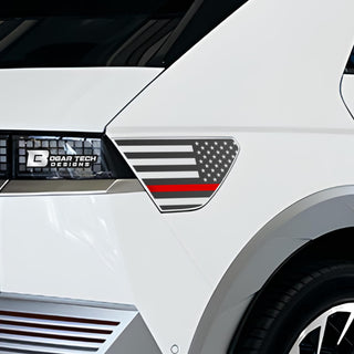 Buy thin-red-line Plug-in Cap American Flag Vinyl Decal Stickers Fits Hyundai Ioniq 5 2022 2023