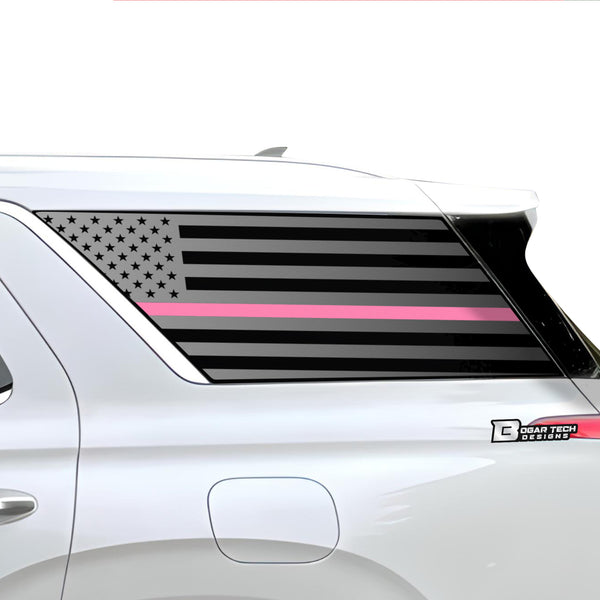 American Flag Quarter Window Vinyl Decal Stickers Fits Hyundai Palisade 2020-2024