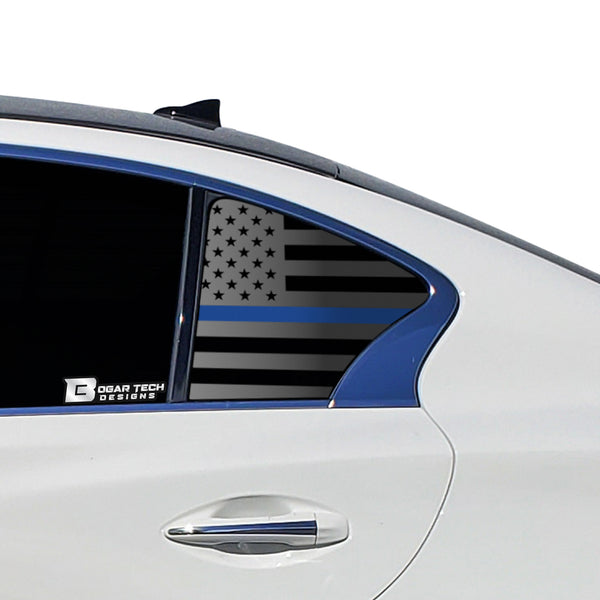 American Flag Rear Side Window Vinyl Decal Stickers Fits Infiniti Q50 2018 2019 2020 2021 2022 2023 2024