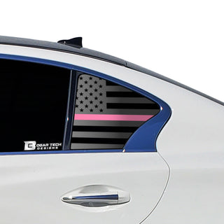 Buy thin-pink-line American Flag Rear Side Window Vinyl Decal Stickers Fits Infiniti Q50 2018 2019 2020 2021 2022 2023 2024