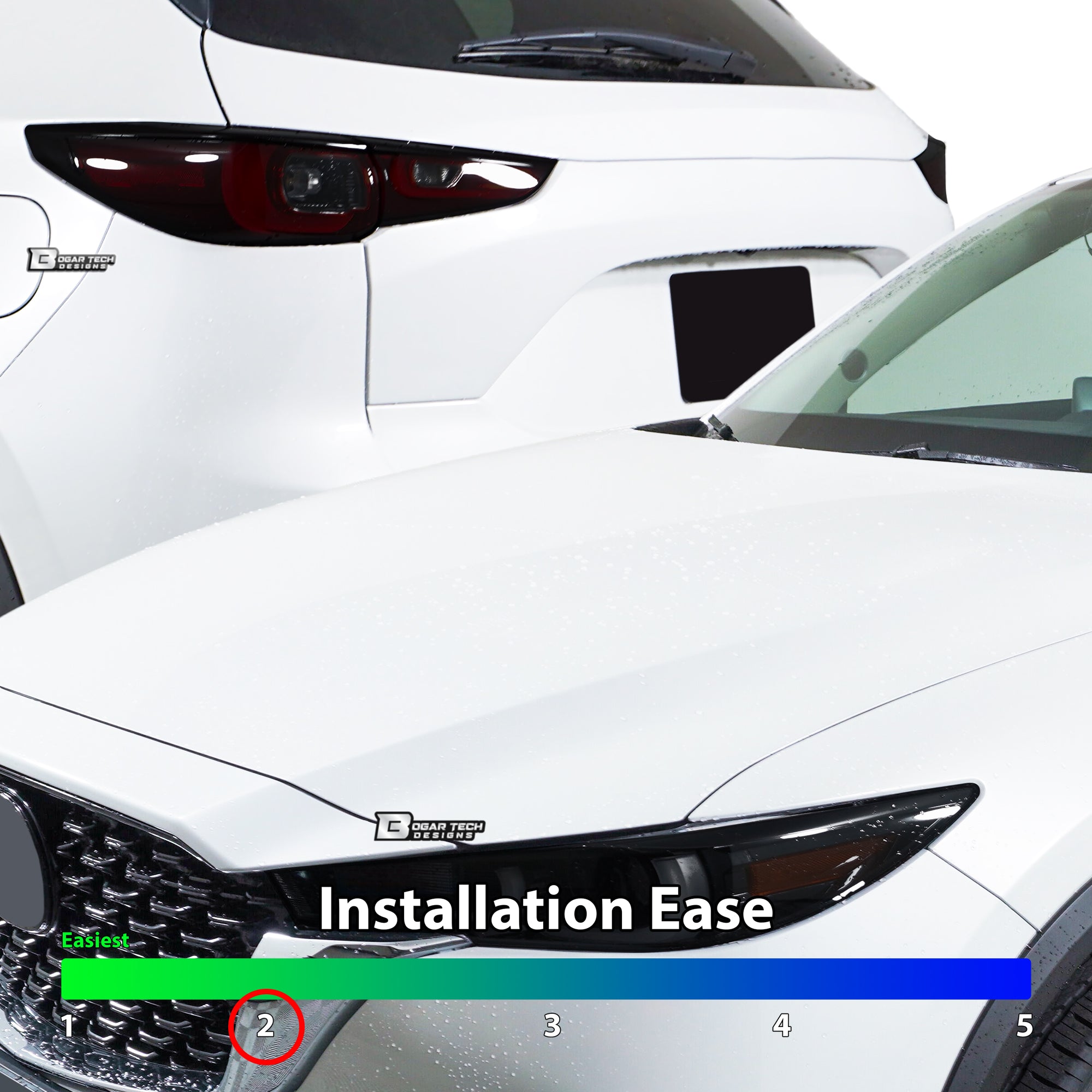 Full Headlight Taillight Precut Smoked PPF Tint Kit Film Overlay Fits Mazda CX - 5 2022 - 2025 - Bogar Tech Designs