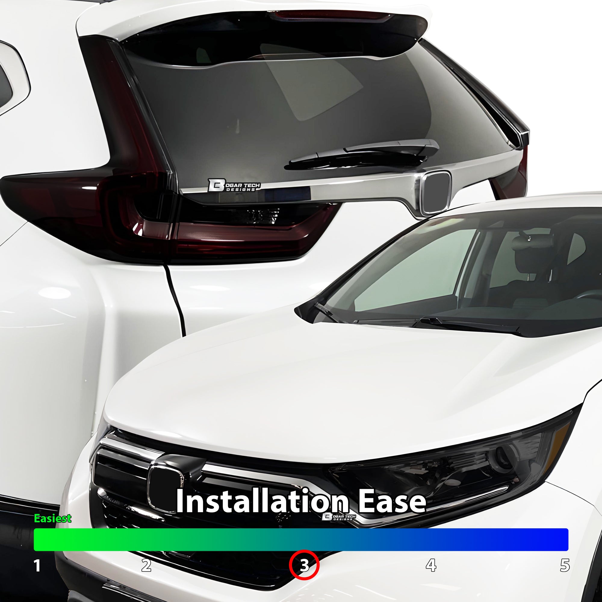 Full Headlight Taillight Precut Smoked PPF Tint Kit Film Overlay Fits Honda CR - V 2020 - 2022 - Bogar Tech Designs