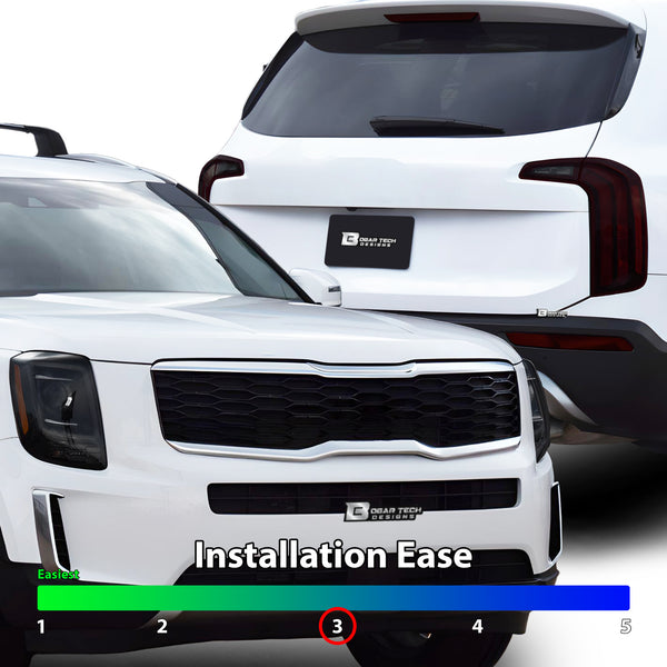 Full Headlight Taillight Precut Smoked PPF Tint Kit Film Overlay Fits Kia Telluride 2020-2024