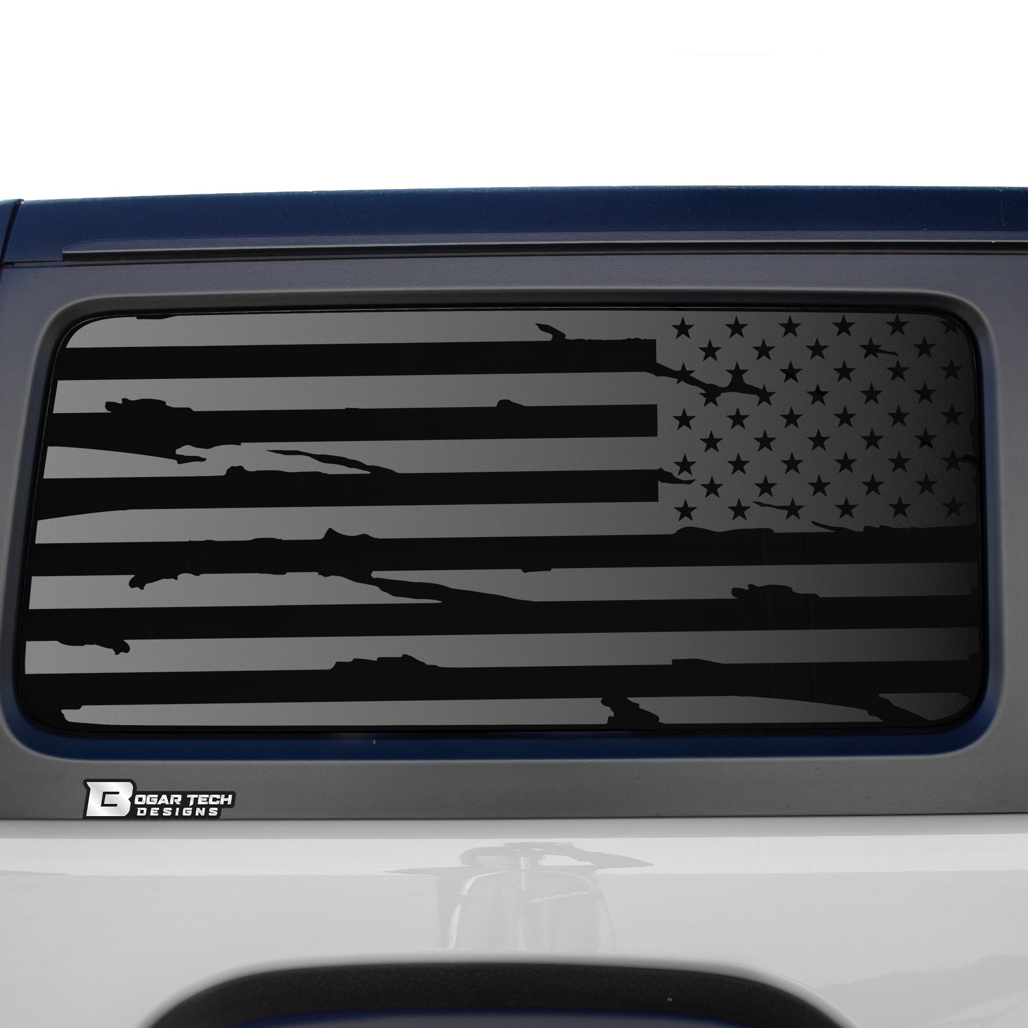 American Flag Window Vinyl Decal Stickers Fits Jeep Wrangler JL 2 Door 2018 - 2025Blue Red Pink Green Line - Bogar Tech Designs