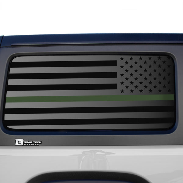 American Flag Window Vinyl Decal Stickers Fits Jeep Wrangler JL 2 Door 2018 2019 2020 2021 2022 2023 2024 Blue Red Pink Green Line