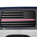 American Flag Window Vinyl Decal Stickers Fits Jeep Wrangler JL 2 Door 2018-2025Blue Red Pink Green Line