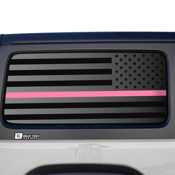 American Flag Window Vinyl Decal Stickers Fits Jeep Wrangler JL 2 Door 2018-2025Blue Red Pink Green Line