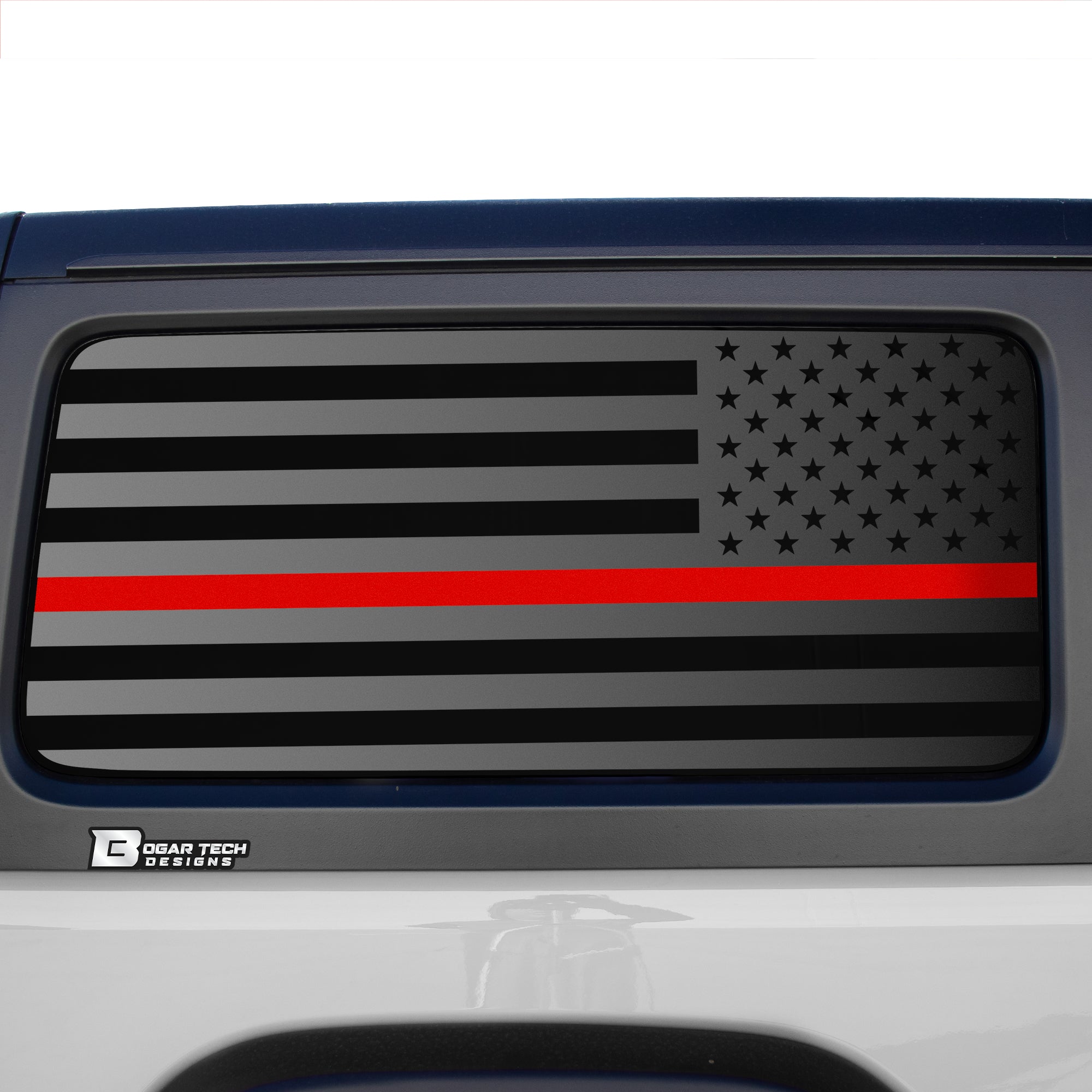 American Flag Window Vinyl Decal Stickers Fits Jeep Wrangler JL 2 Door 2018 - 2025Blue Red Pink Green Line - Bogar Tech Designs