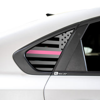 Buy thin-pink-line Quarter Window American Flag Vinyl Decal Stickers Fits Kia Forte 2019-2023