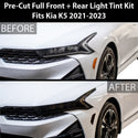 Headlight Taillight Precut Smoked PPF Tint Kit Film Overlay Fits Kia K5 2021 2022 2023