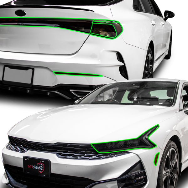 KIA K5 2021–2024 Dark Smoke Headlight & Taillight Tint Kit – Precut Vinyl Lens Overlays