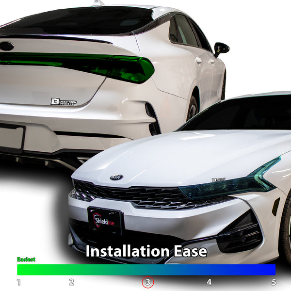MotorSkinz Precut Vinyl Tint Overlays For Kia K5 Headlights (2021-2024) – SMOKE Finish, Custom Fit