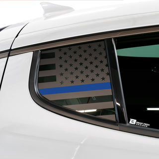 Buy thin-blue-line American Flag Window Vinyl Decal Stickers Fits Kia Stinger 2018 - 2024 Blue Pink Red Green Line