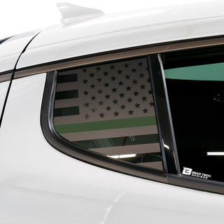 Buy thin-green-line American Flag Window Vinyl Decal Stickers Fits Kia Stinger 2018 - 2024 Blue Pink Red Green Line