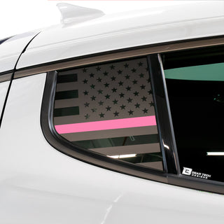 Buy thin-pink-line American Flag Window Vinyl Decal Stickers Fits Kia Stinger 2018 - 2024 Blue Pink Red Green Line