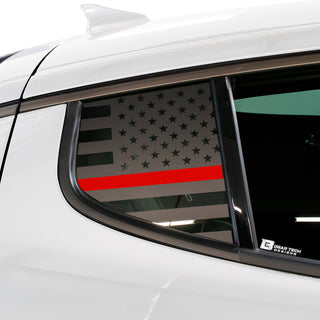 Buy thin-red-line American Flag Window Vinyl Decal Stickers Fits Kia Stinger 2018 - 2024 Blue Pink Red Green Line