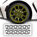 Vinyl Chrome Delete Wheel Trim Blackout Decal Stickers Overlay Film Fits Toyota GR86 86 2022 2023
