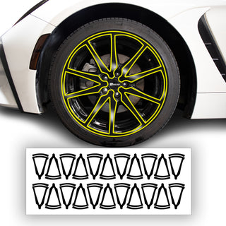 Vinyl Chrome Delete Wheel Trim Blackout Decal Stickers Overlay Film Fits Toyota GR86 86 2022 2023
