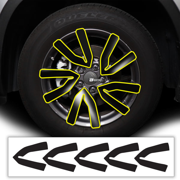 Honda Pilot 2016-2022 Wheels Blackout Chrome Delete Kit – Precut Gloss Black Vinyl Overlays