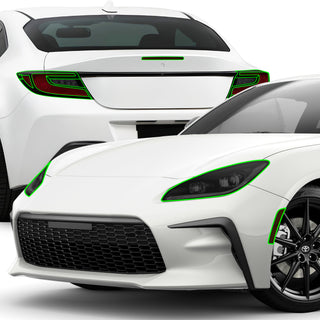 Full Headlight Taillight Precut Smoked PPF Tint Kit Film Overlay Fits Toyota GR86 86 2022 - 2025 - Bogar Tech Designs