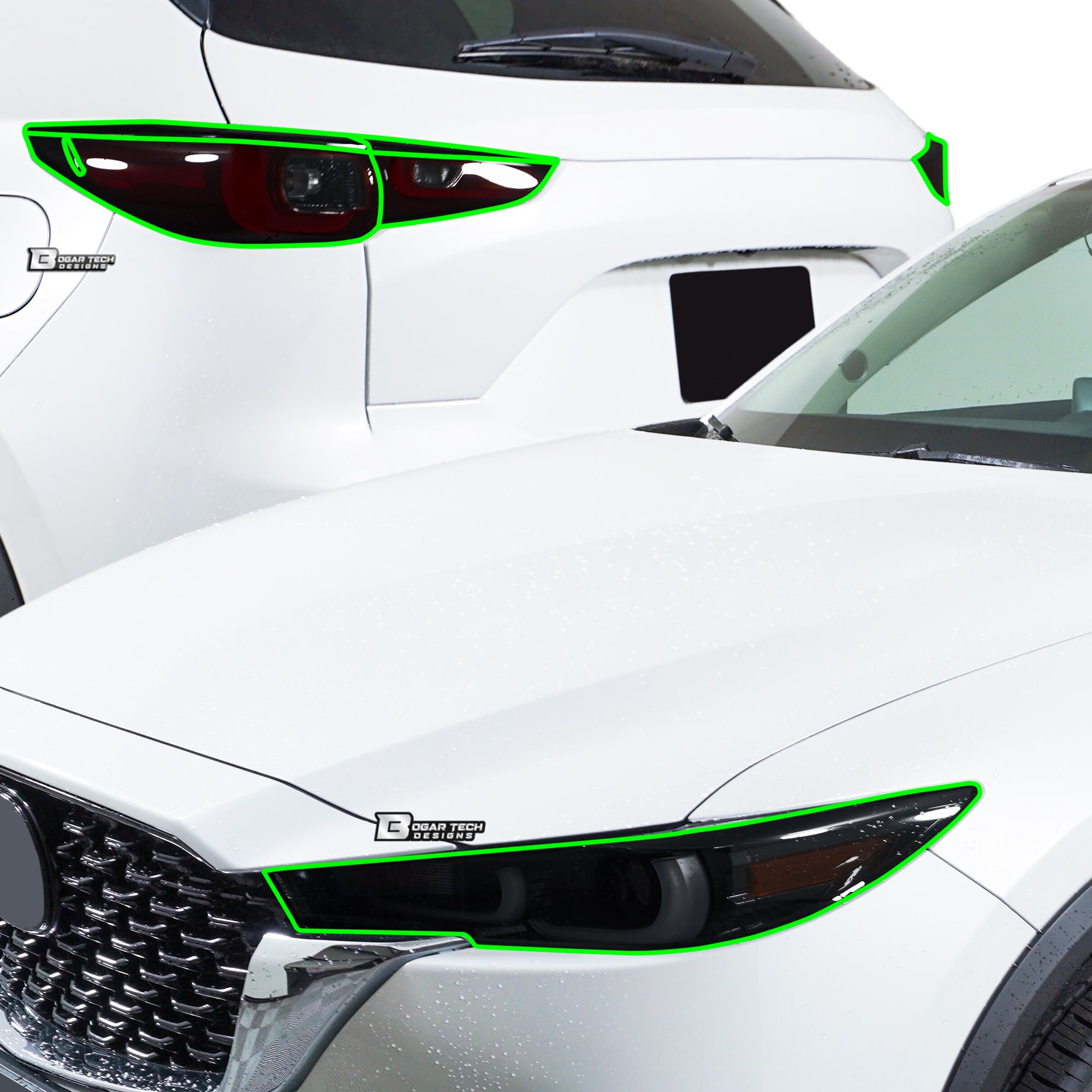 Full Headlight Taillight Precut Smoked PPF Tint Kit Film Overlay Fits Mazda CX - 5 2022 - 2025 - Bogar Tech Designs