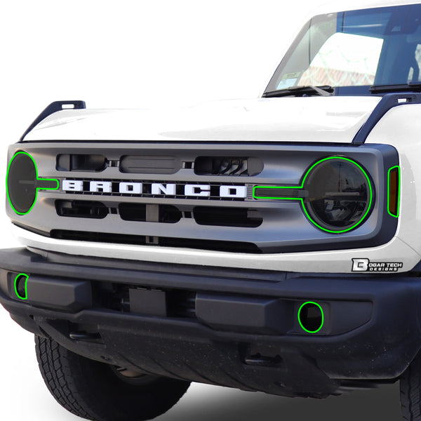 Headlight Reverse Light Precut Tint Overlay Fits Ford Bronco 2021 2022 2023