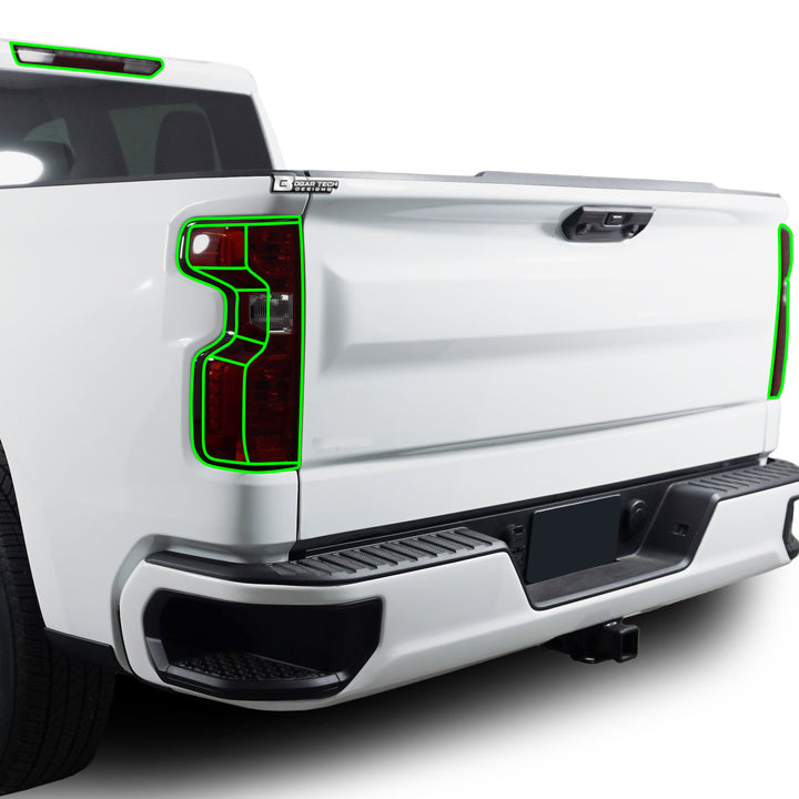 Full Headlight Taillight Precut Smoked PPF Tint Kit Film Overlay Fits Chevy Silverado 2019 - 2025 - Bogar Tech Designs