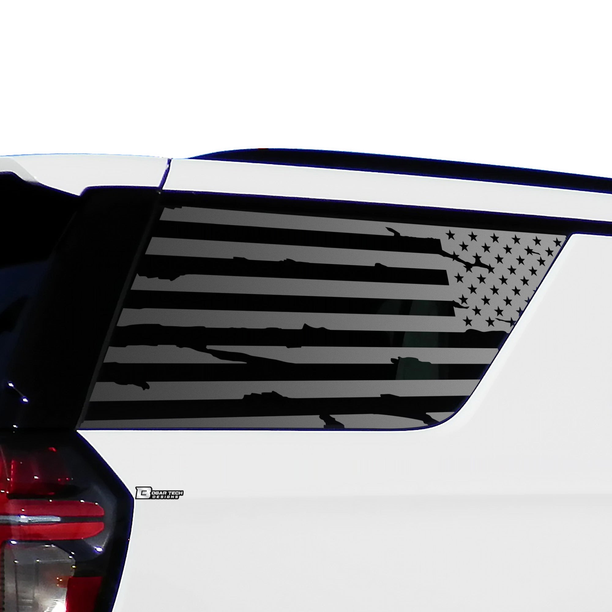 American Flag Window Vinyl Decal Stickers Fits Chevy Tahoe GMC Yukon 2021 - 2025 - Bogar Tech Designs