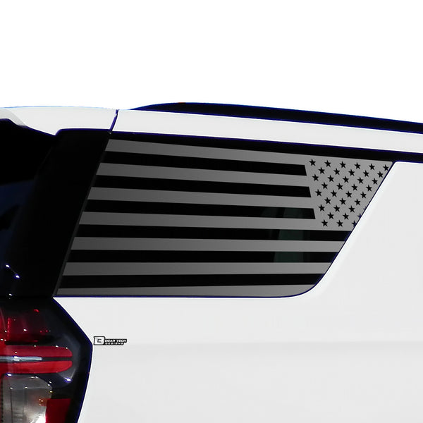 American Flag Window Vinyl Decal Stickers Fits Chevy Tahoe GMC Yukon 2021-2025