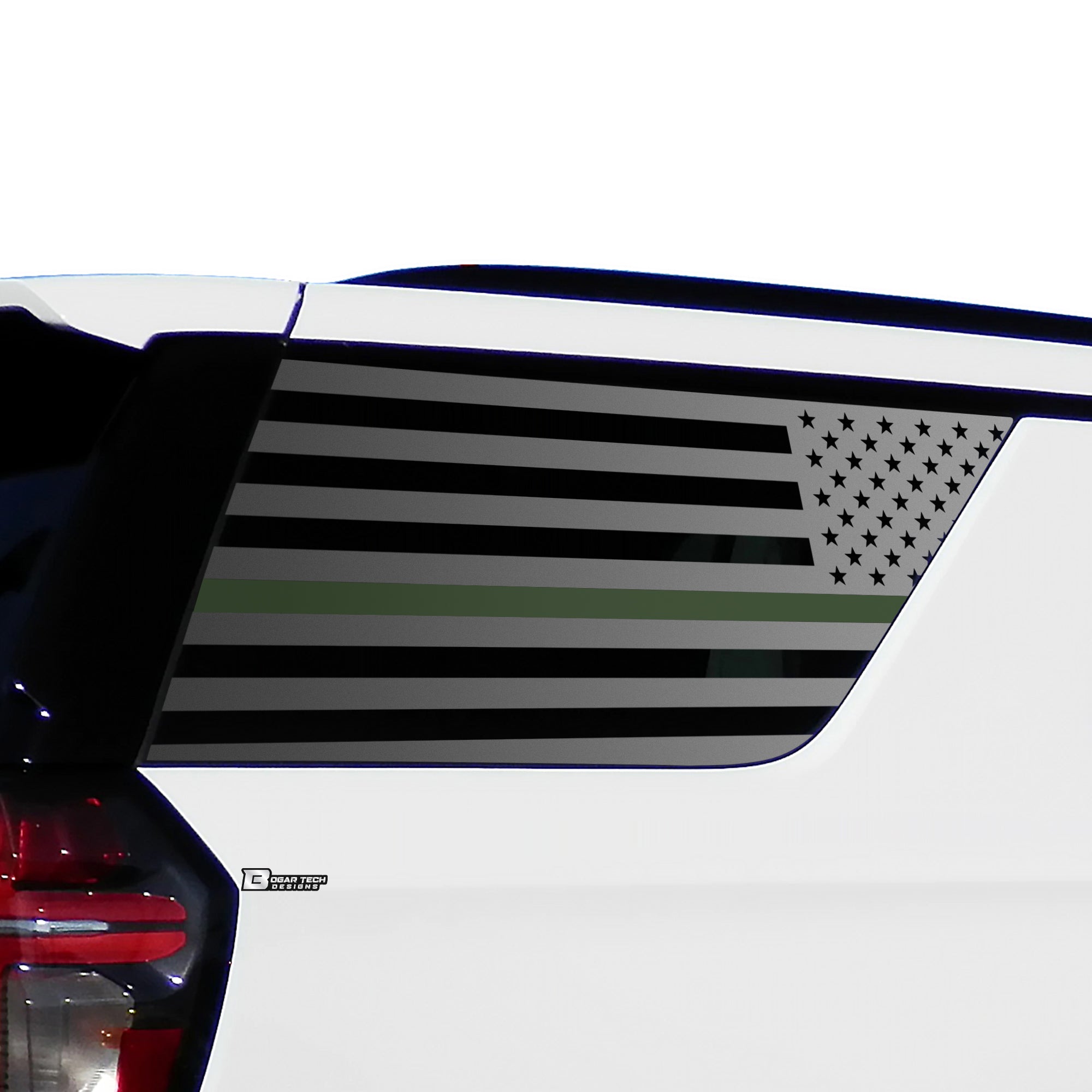 American Flag Window Vinyl Decal Stickers Fits Chevy Tahoe GMC Yukon 2021 - 2025 - Bogar Tech Designs