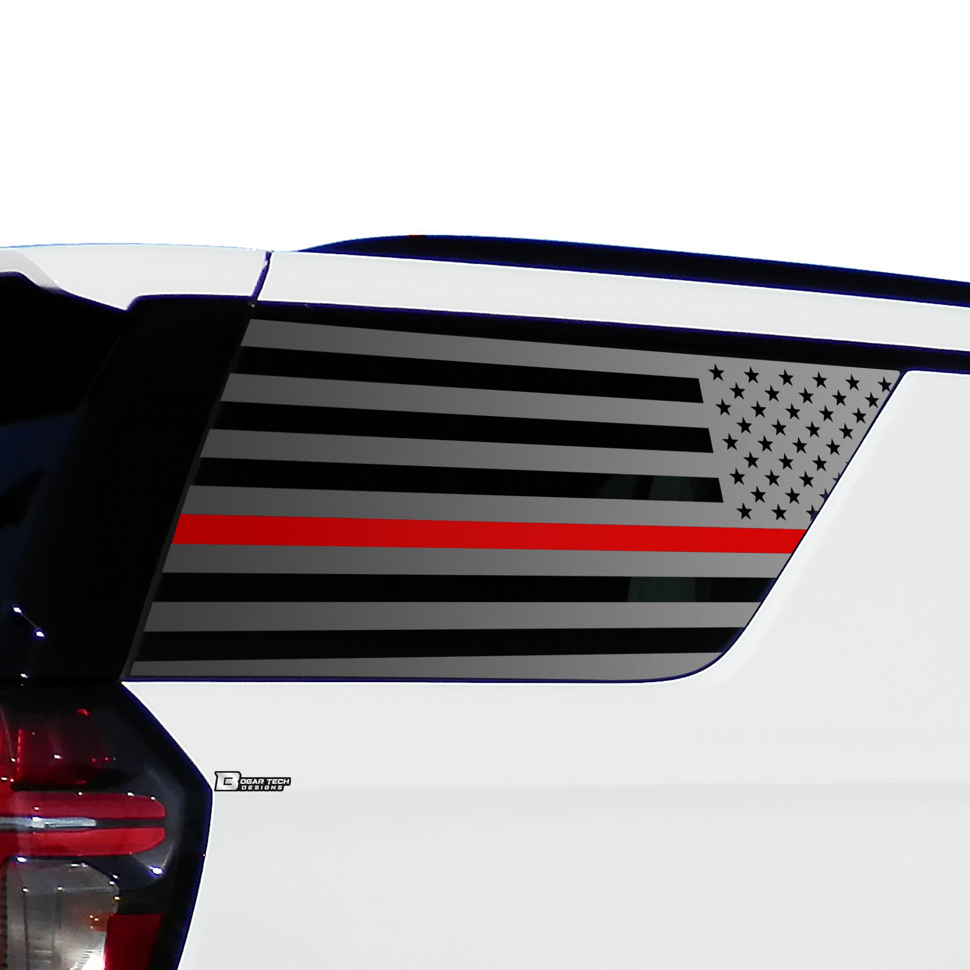 American Flag Window Vinyl Decal Stickers Fits Chevy Tahoe GMC Yukon 2021 - 2025 - Bogar Tech Designs