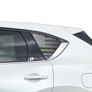 Buy thin-green-line Quarter Window American Flag Vinyl Decal Stickers Fits Mazda CX-5 2017-2023