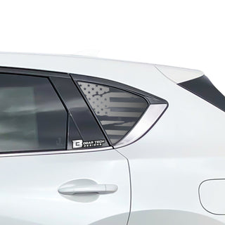 Buy distressed-black Quarter Window American Flag Vinyl Decal Stickers Fits Mazda CX-5 2017-2023