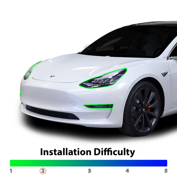 Head Tail Light Markers Reflectors Precut Smoke Tint Overlay Fits Tesla Model 3 - Tint, Paint Protection, Decals & Accessories for your Vehicle online - Bogar Tech Designs