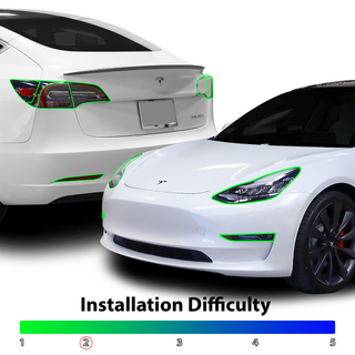 Head Tail Light Markers Reflectors Precut Smoke Tint Overlay Fits Tesla Model 3 - Tint, Paint Protection, Decals & Accessories for your Vehicle online - Bogar Tech Designs