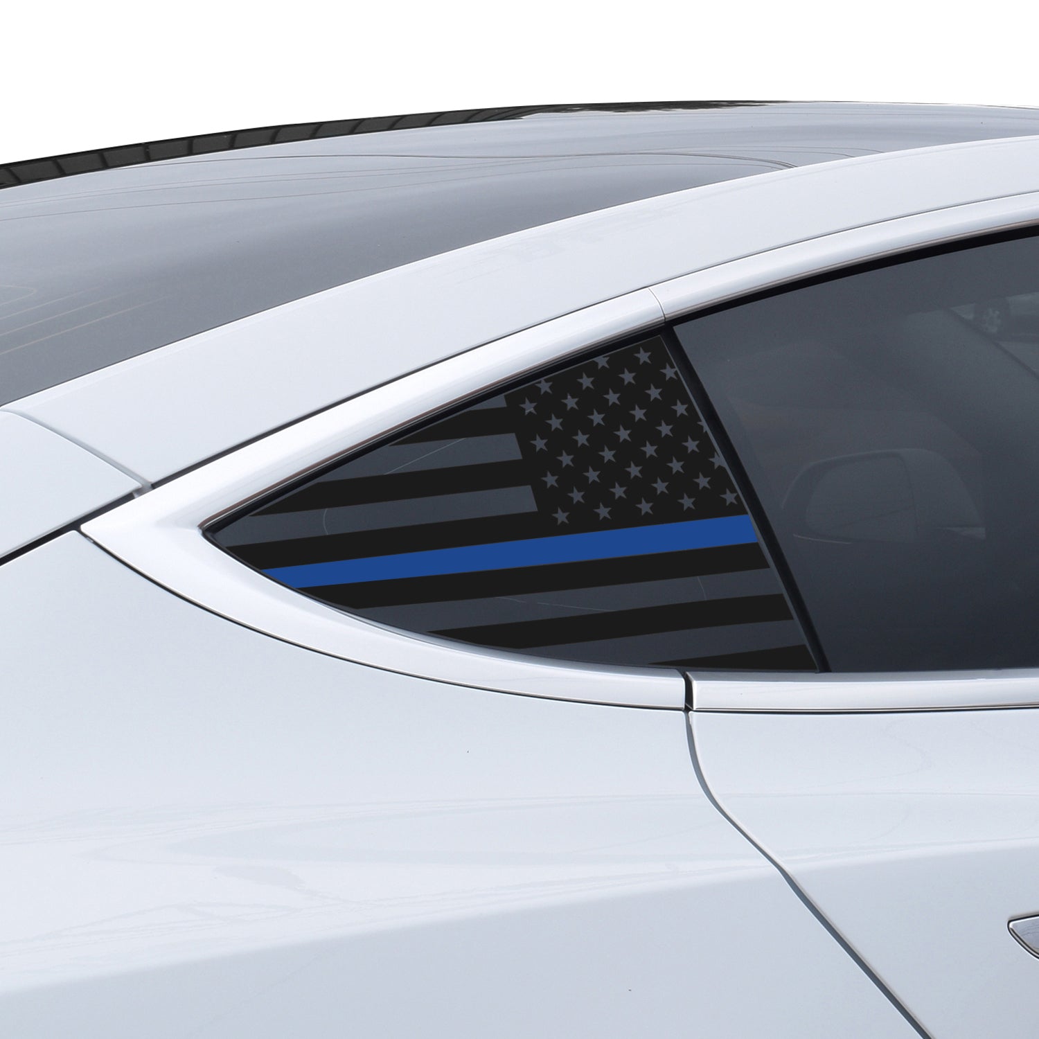 Quarter Window American Flag Vinyl Decal Stickers Fits Tesla Model 3 - Bogar Tech Designs