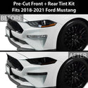 Complete Headlight Taillight Precut Tint Overlay Fits Ford Mustang 2018-2022 - Tint, Paint Protection, Decals & Accessories for your Vehicle online - Bogar Tech Designs