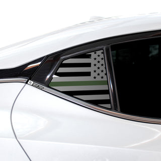 Buy thin-green-line Quarter Window American Flag Vinyl Decal Stickers Fits Nissan Maxima 2015 - 2023