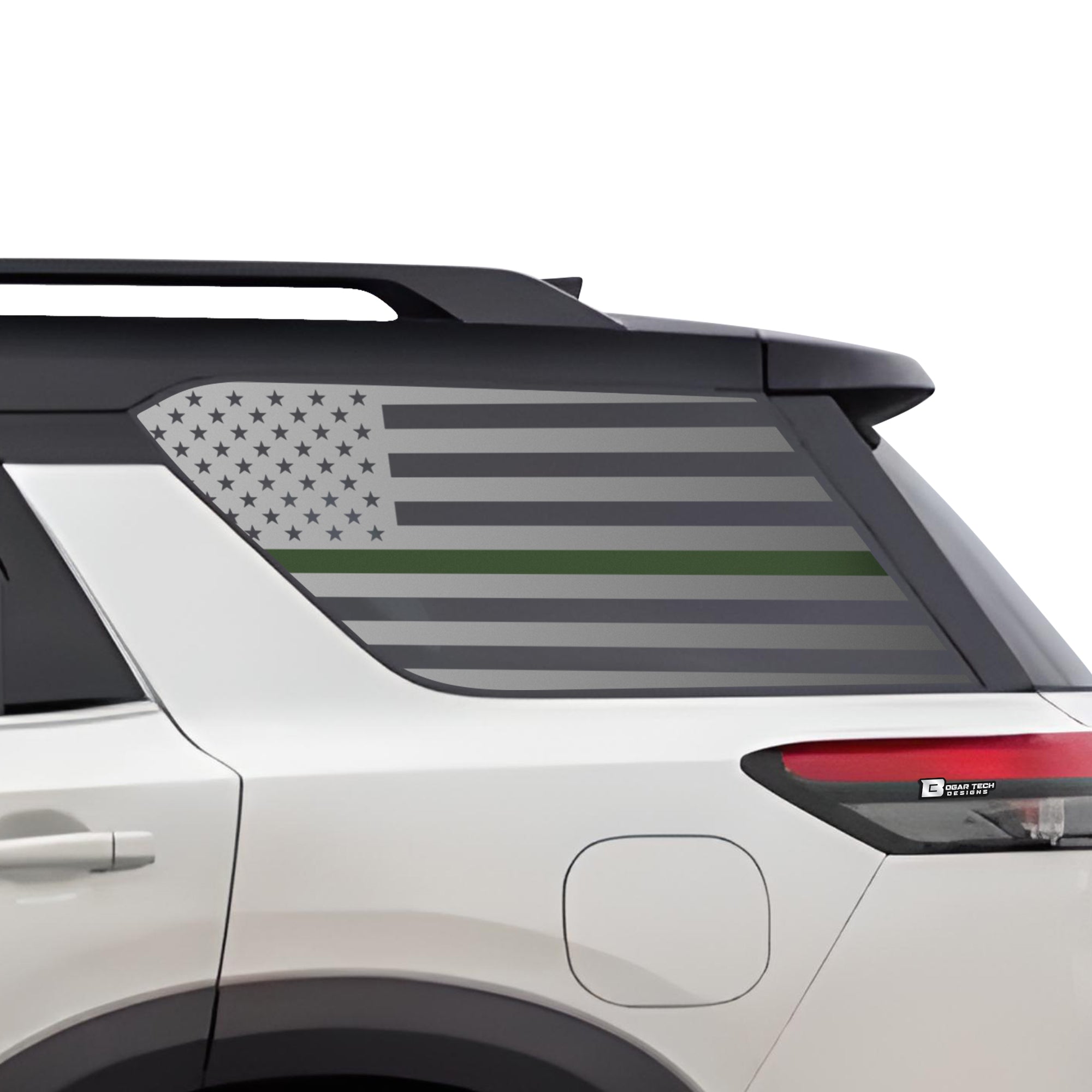 American Flag Quarter Window Vinyl Decal Stickers Fits Nissan Pathfinder 2022 - 2025 - Bogar Tech Designs