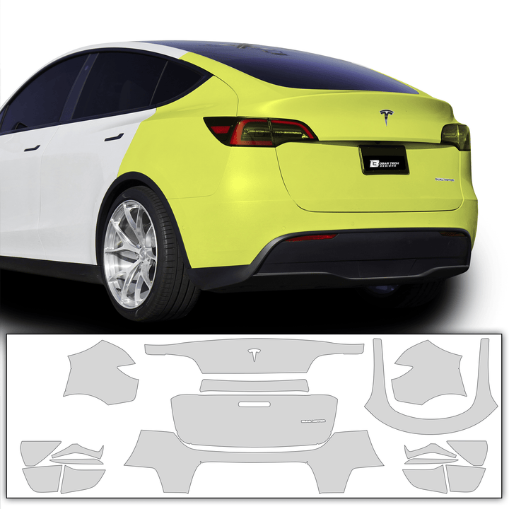 Fits Tesla Model Y 2020 - 2024 Precut Paint Protection Film Clear Bra PPF Decal Film Kit Cover - Bogar Tech Designs