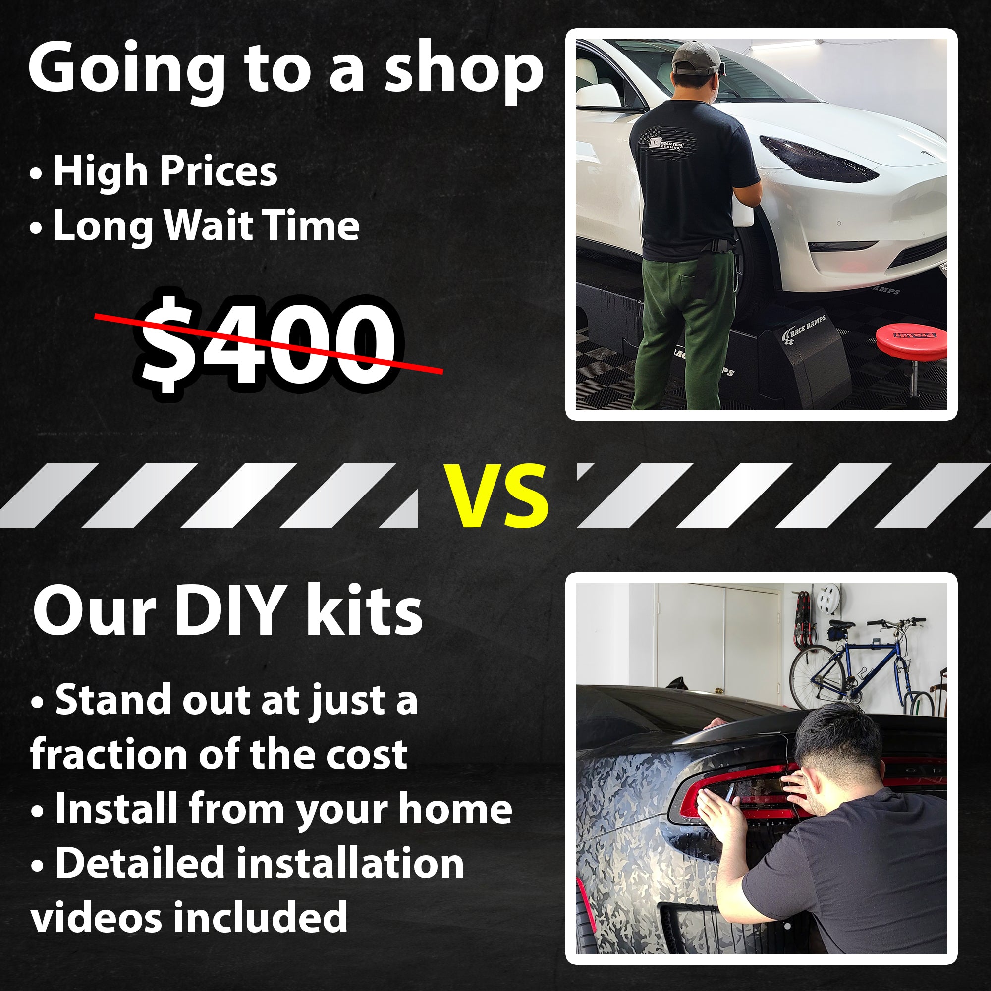 Complete Full Headlight Taillight Precut Overlay Tint Kit with Tools Fits Toyota Camry 2018 - 2024 - Bogar Tech Designs