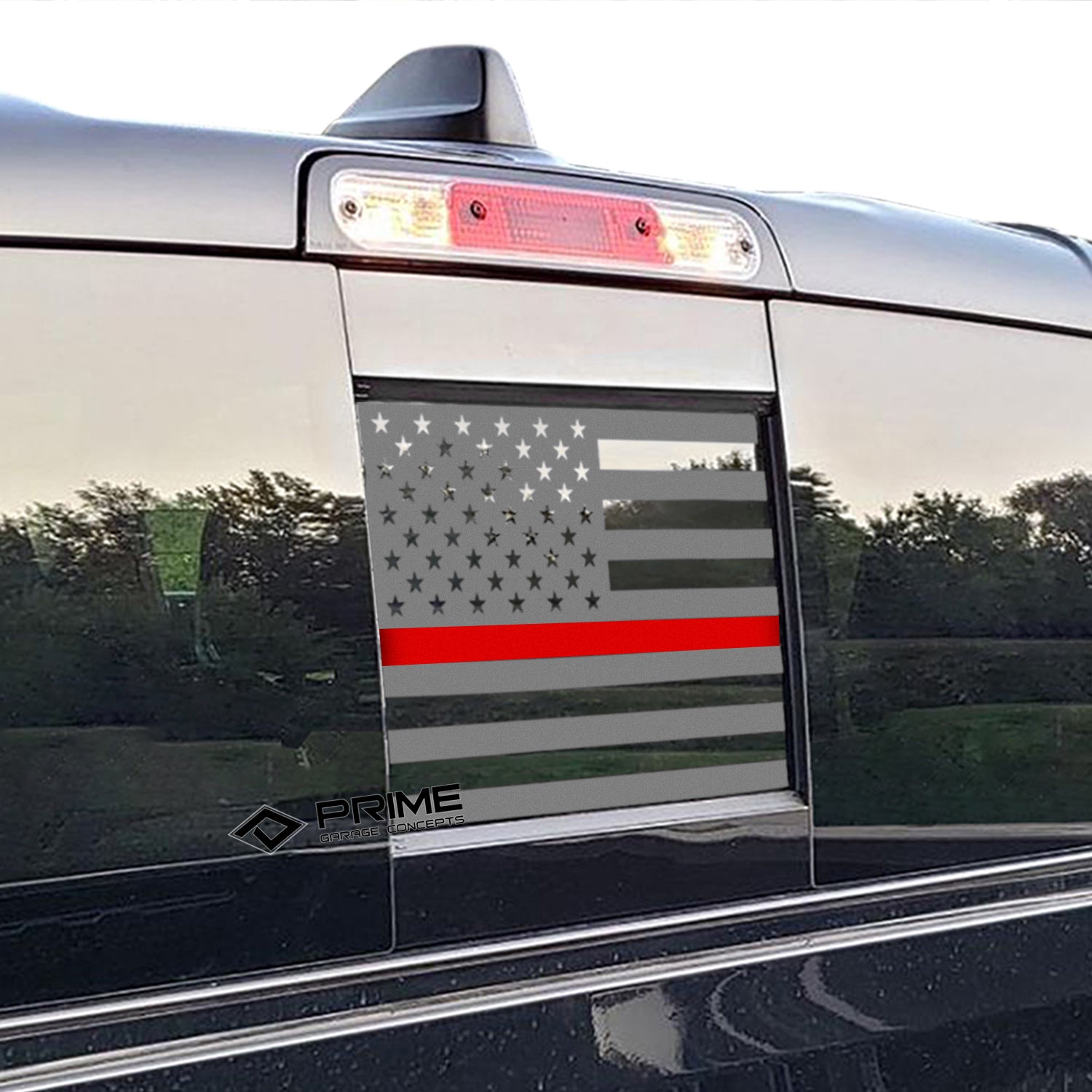 Rear Middle Window American Flag Vinyl Decal Stickers Fits Dodge Ram 2009 - 2025 - Bogar Tech Designs