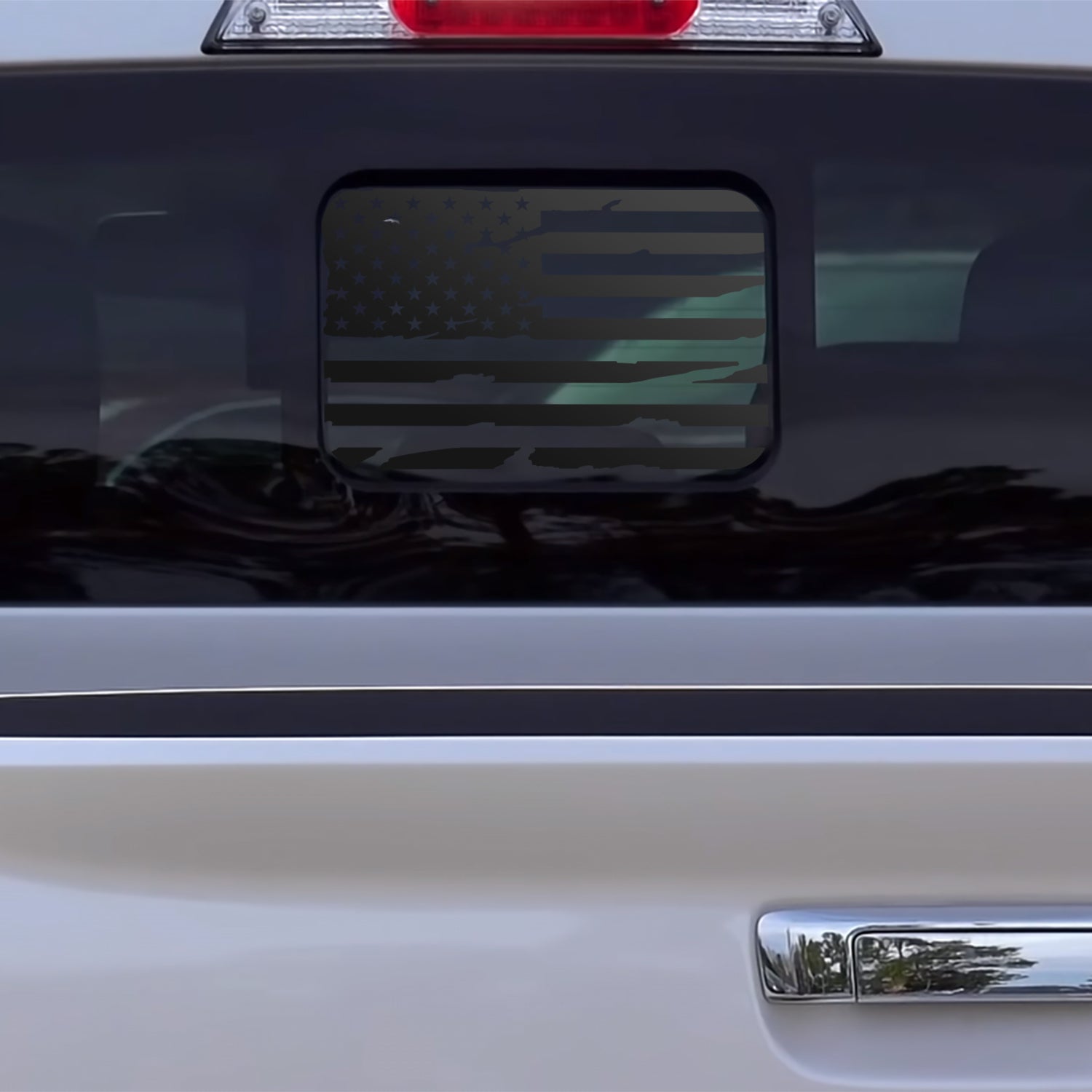 American Flag Window Decal for Ford Ranger 2018-2026 – Precut Matte Bl ...