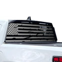 American Flag Rear Window Windshield Vinyl Decal Stickers Fits Rivian R1T