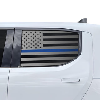 Buy thin-blue-line American Flag Side Window Vinyl Decal Stickers Fits Rivian R1T