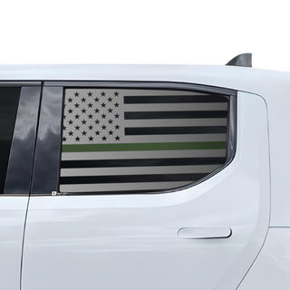 Buy thin-green-line American Flag Side Window Vinyl Decal Stickers Fits Rivian R1T