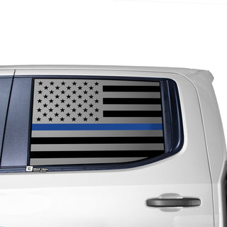 Buy thin-blue-line American Flag Side Window Vinyl Decal Stickers Fits Chevy Silverado GMC Sierra 2019 - 2023