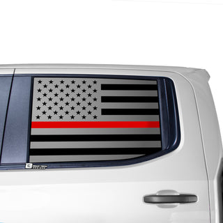 Buy thin-red-line American Flag Side Window Vinyl Decal Stickers Fits Chevy Silverado GMC Sierra 2019 - 2023